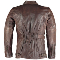 Long Eddie Dark Brown Belted Biker Leather Jacket -