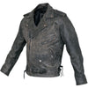 Marlon Brando Mens Stonewash Distressed Vintage Leather Jacket -