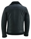 Men's Aviator Style Black Bomber Flying Pilot Fur Jacket -