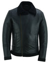 Men's Aviator Style Brown Bomber Flying Pilot Fur Jacket -