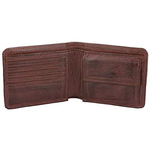 Mens Bifold Wallets RFID Protected Genuine Leather with Card Holder -