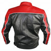 Men's Black and Red Racer Motorcycle Jacket -