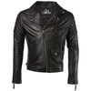 Mens Diamond Biker Style Leather Biker Jacket : Soltau -