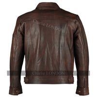 Men's Lynch Vintage Brown Leather Jacket -