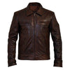 Men's Lynch Vintage Brown Leather Jacket -