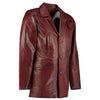 Men's Max Payne Wine Red Leather Coat -