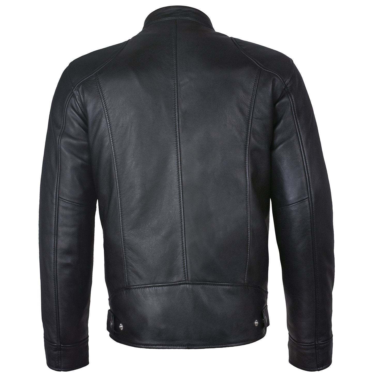 Vintage Cafe Racer Men's Slim fit Real Black Leather Jacket