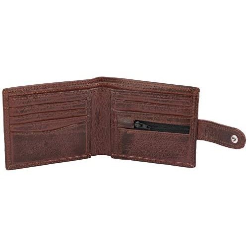 Mens Smart Bifold Wallets RFID Protected Genuine Leather with Coin Pockets -