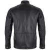 Mens Soft Black Leather Biker Long Jacket - Three Quarter Jackets -