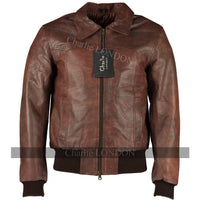 Men's The Deal Black Bomber Leather Jacket -