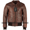 Men's The Deal Vintage Brown Bomber Leather Jacket -