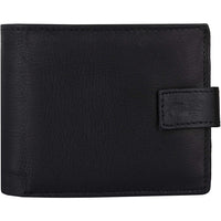 Mens Tri fold Wallet with Coin Pocket - RFID Protected Genuine Leather with Card Holder -