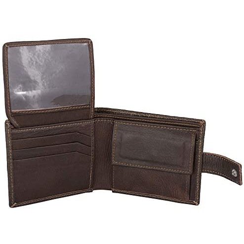 Mens trifold wallet with coin pocket best sale