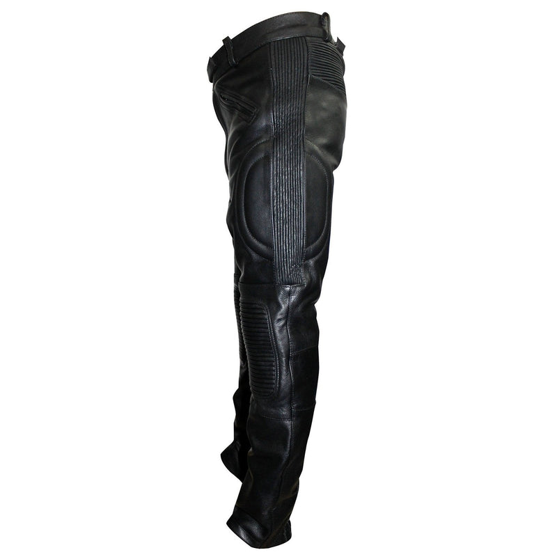 MyLeather Limo Padded Biker Motorcycle Leather Trousers Pants -