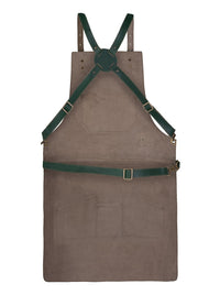 Real Leather Multi-Pocket Apron Butcher Apron - BBQ Apron - Cooking Apron -