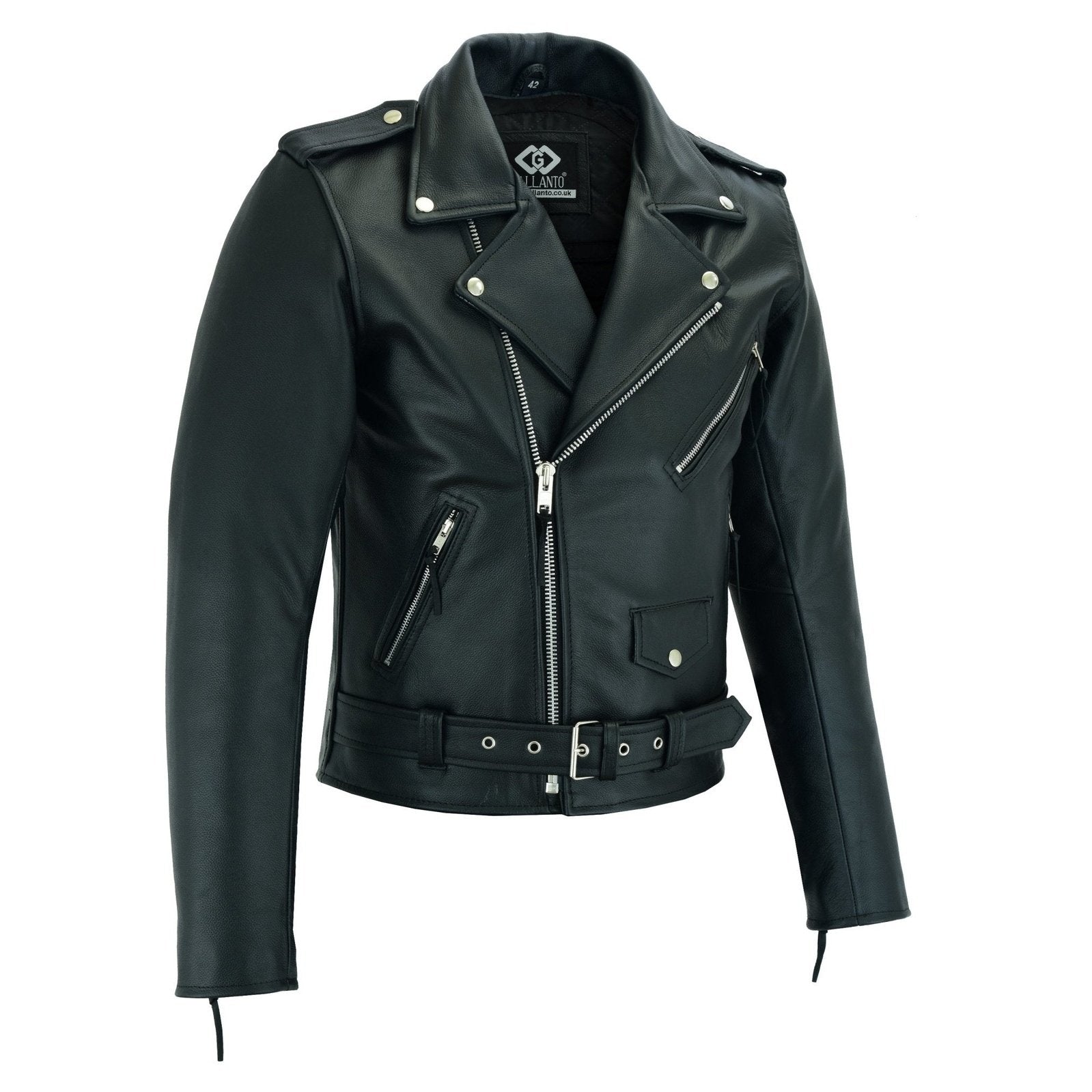 Women Leather Brando Biker Ladies Motorbike Motorcycle Fashion Leather Coat / Women Ladies Golden Button selling Black Leather Jacket