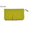 Women's Lime Green Zip Round Leather Purse -