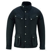 Zodiac Waxed Cotton Motorcycle Jacket Textile Biker Fashion -